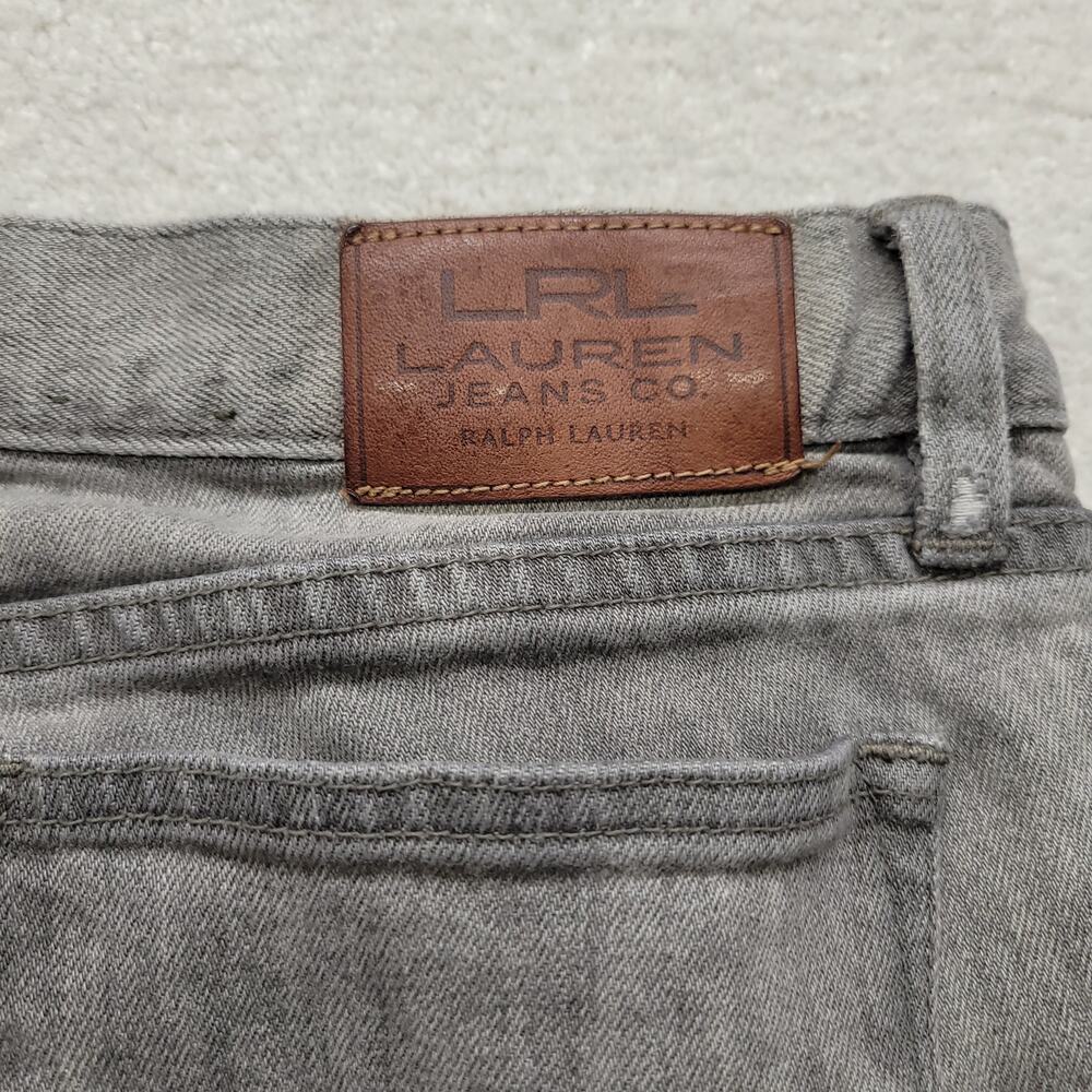 Lauren Jeans Co Ralph Lauren Womens Size 2 Gray Straight Leg Stretch Jeans - Picture 9 of 10